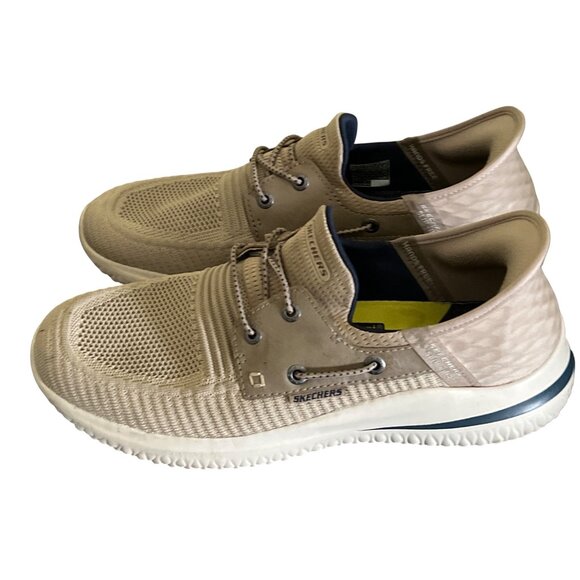 Skechers Mens Slip-Ins with Air-Cooled Memory Foam Sneakers Size 9.5 Beige - Picture 1 of 8
